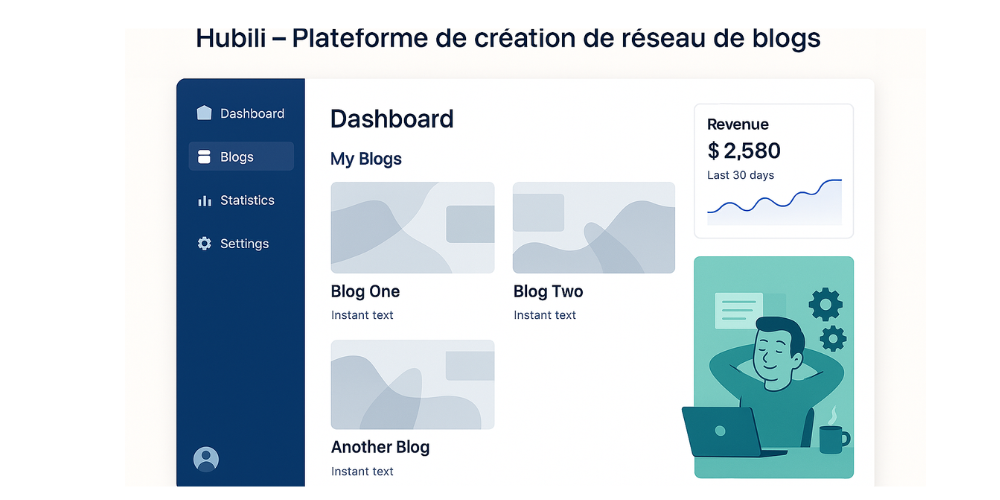 Stratégie backlinks rémunérés - Réseau de blogs Hubili