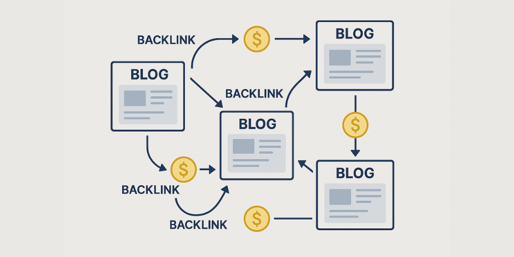 Stratégie backlinks rémunérés - Réseau de blogs Hubili